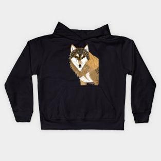 European Grey wolf Kids Hoodie